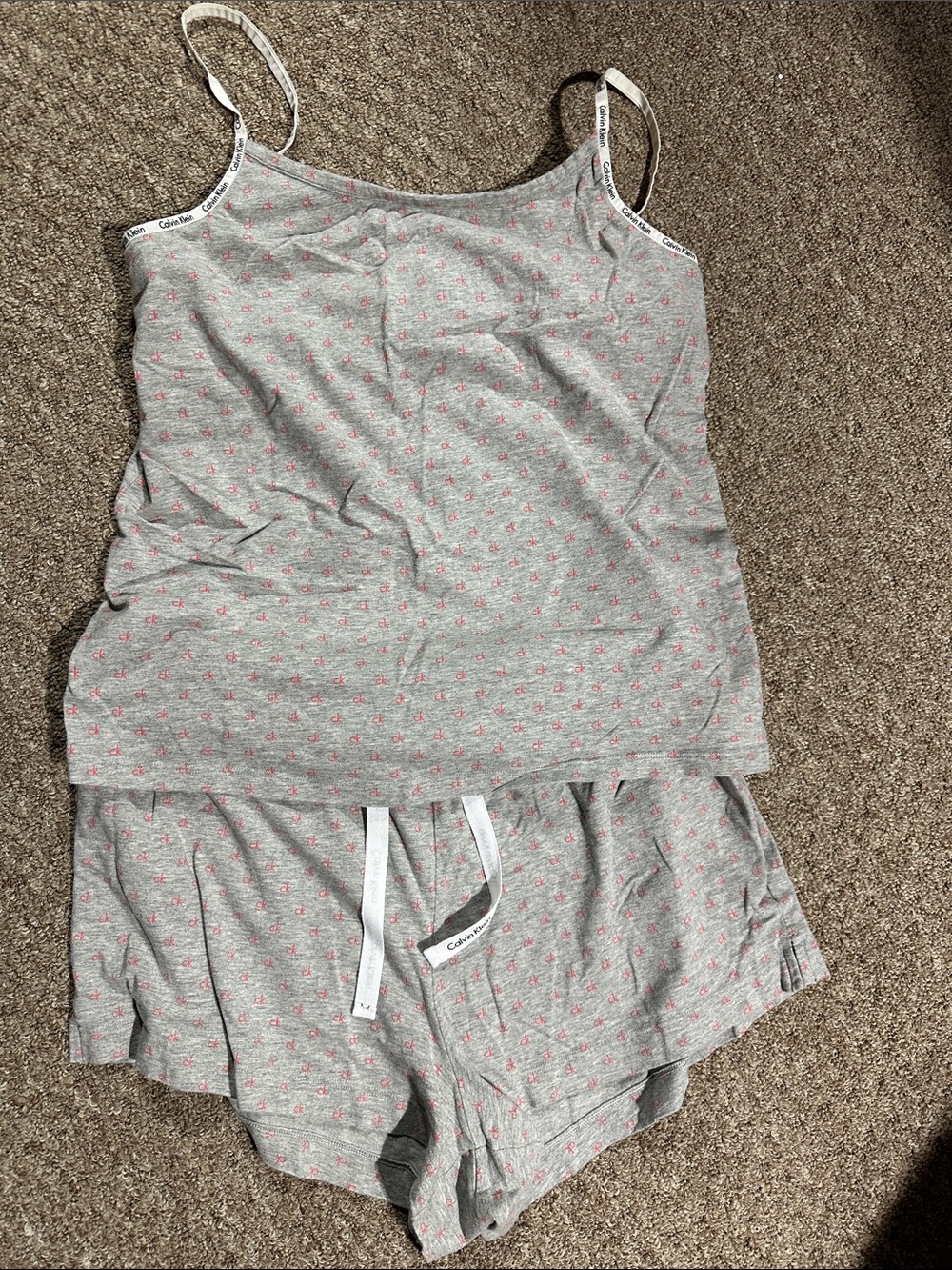 Gray & Pink  Pajama Set - Women